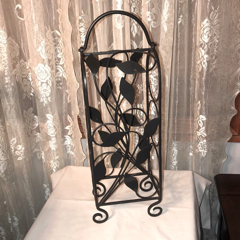 Vintage Wrought Iron Table Top Wine Rack - Picture 1 of 4